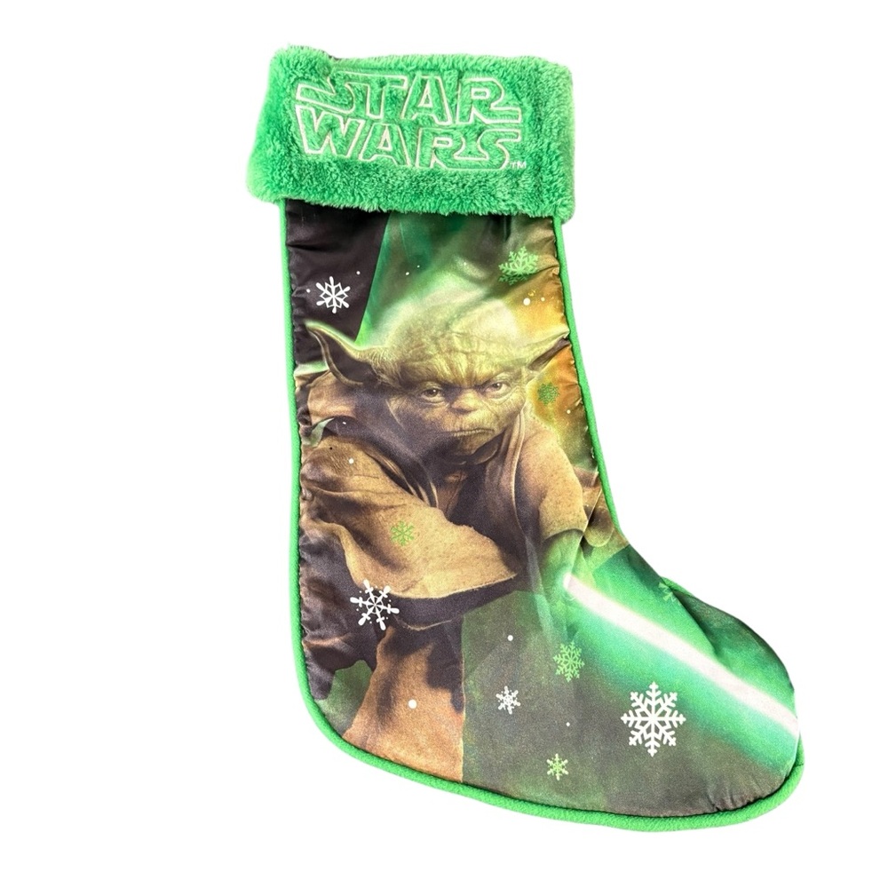 Star Wars Yoda Knit Green Christmas Holiday Stocking (777)
